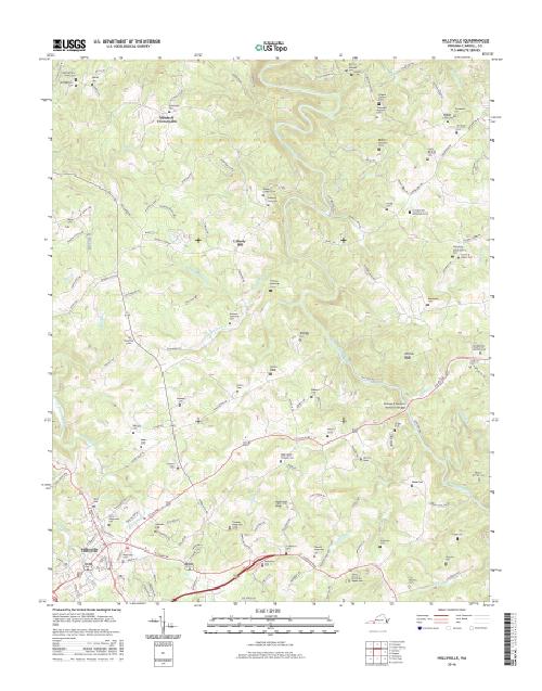 MyTopo Hillsville, Virginia USGS Quad Topo Map