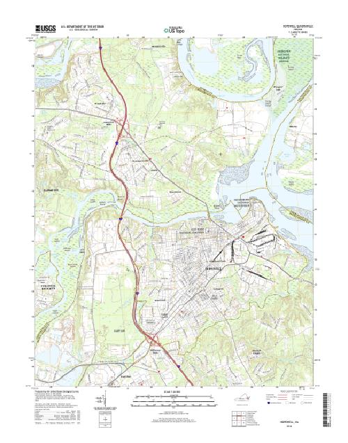 MyTopo Hopewell, Virginia USGS Quad Topo Map