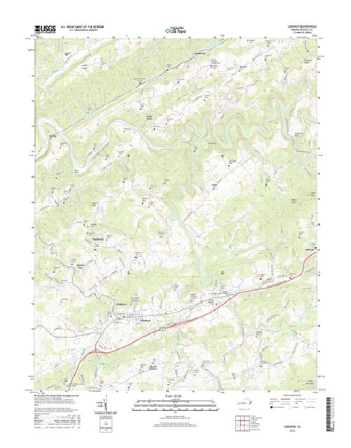 MyTopo Lebanon, Virginia USGS Quad Topo Map