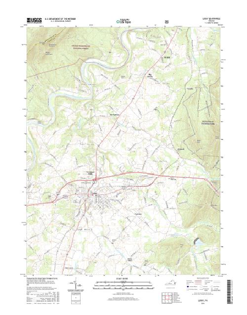 MyTopo Luray, Virginia USGS Quad Topo Map