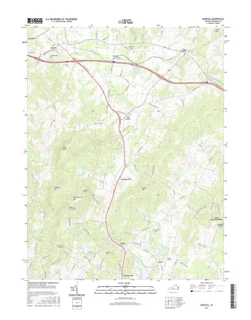 MyTopo Marshall, Virginia USGS Quad Topo Map