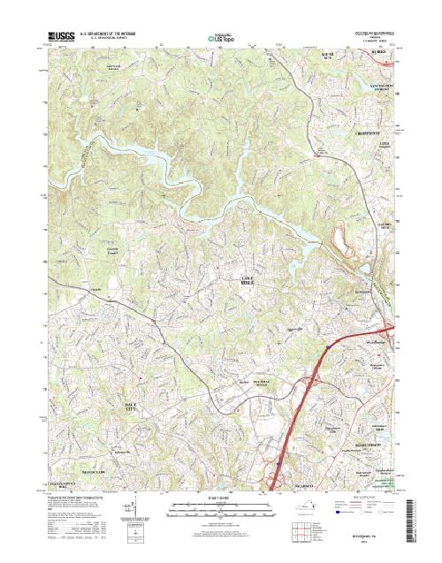 MyTopo Occoquan, Virginia USGS Quad Topo Map