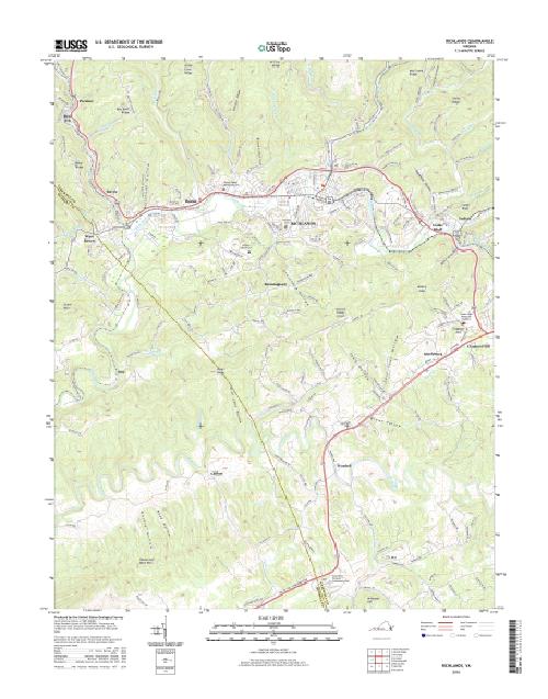 MyTopo Richlands, Virginia USGS Quad Topo Map