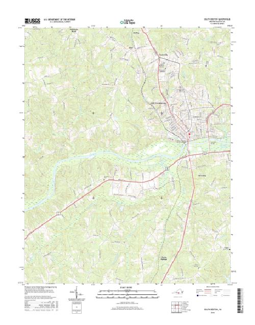 MyTopo South Boston, Virginia USGS Quad Topo Map