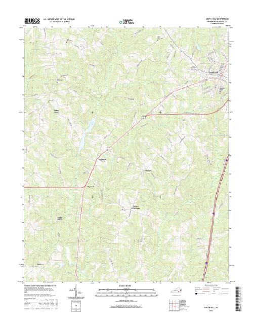 MyTopo South Hill, Virginia USGS Quad Topo Map