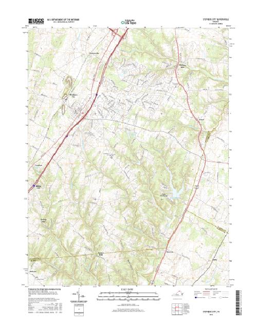 MyTopo Stephens City, Virginia USGS Quad Topo Map