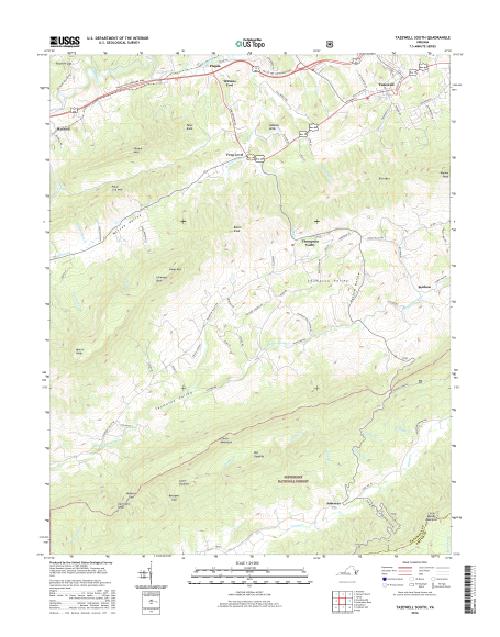 MyTopo Tazewell South, Virginia USGS Quad Topo Map