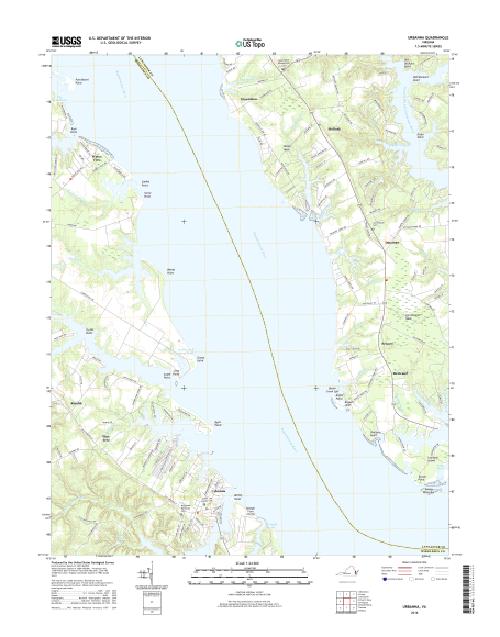 MyTopo Urbanna, Virginia USGS Quad Topo Map