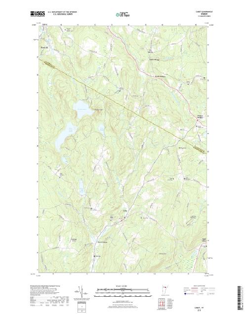 MyTopo Cabot, Vermont USGS Quad Topo Map