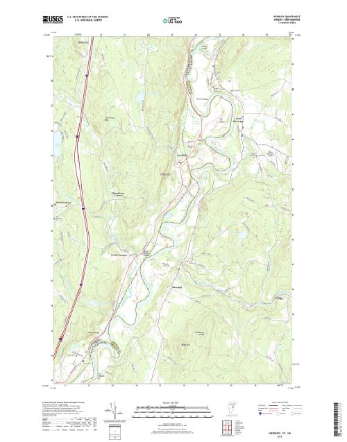 MyTopo Newbury, Vermont USGS Quad Topo Map