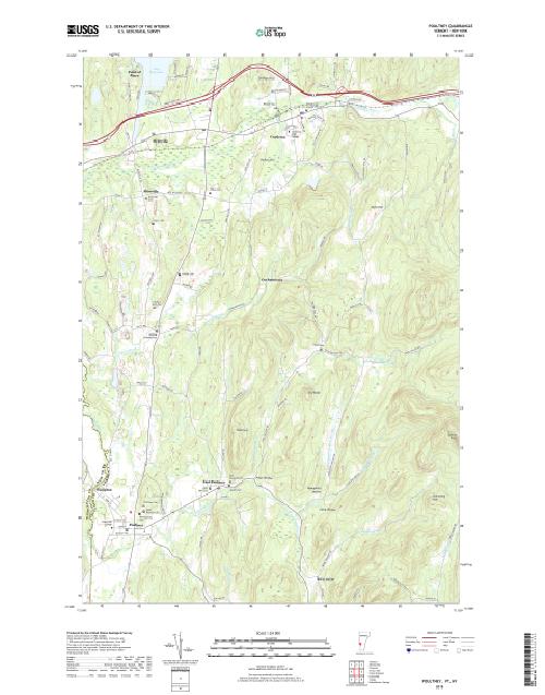 MyTopo Poultney, Vermont USGS Quad Topo Map