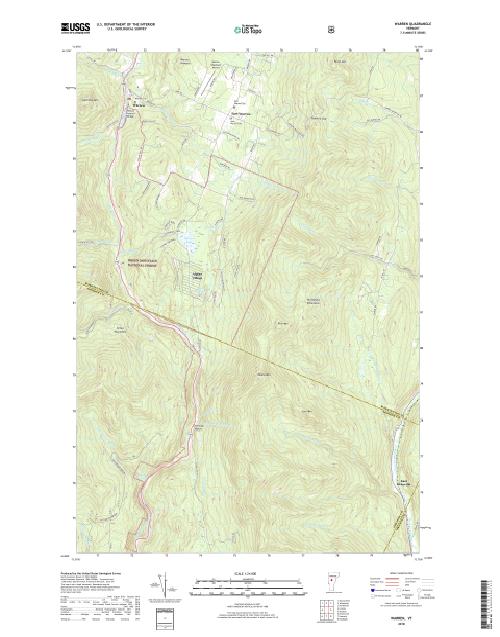 MyTopo Warren, Vermont USGS Quad Topo Map