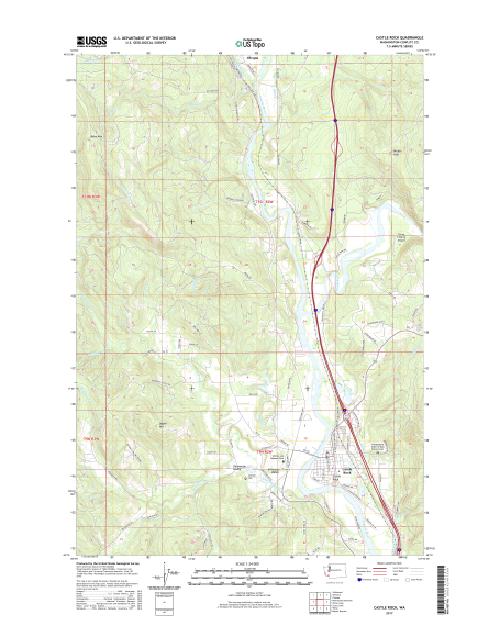 MyTopo Castle Rock, Washington USGS Quad Topo Map