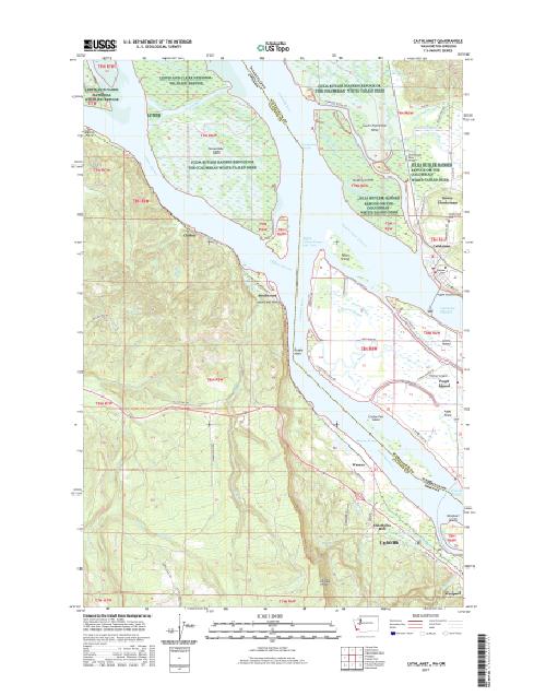 MyTopo Cathlamet, Washington USGS Quad Topo Map