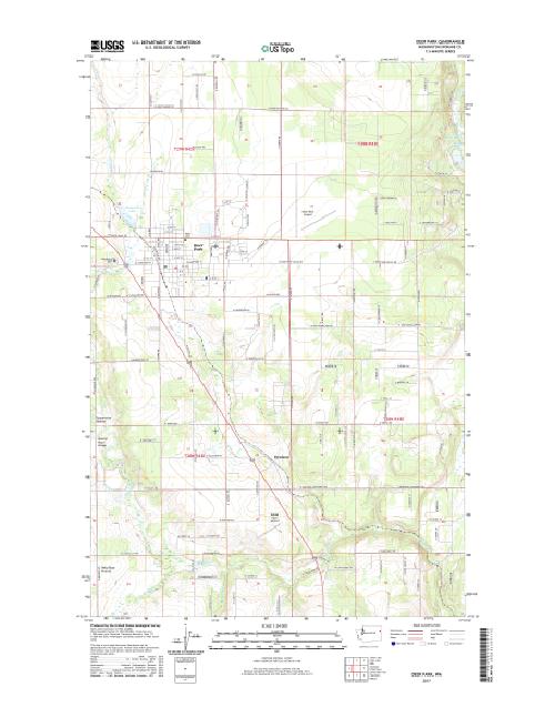 MyTopo Deer Park, Washington USGS Quad Topo Map
