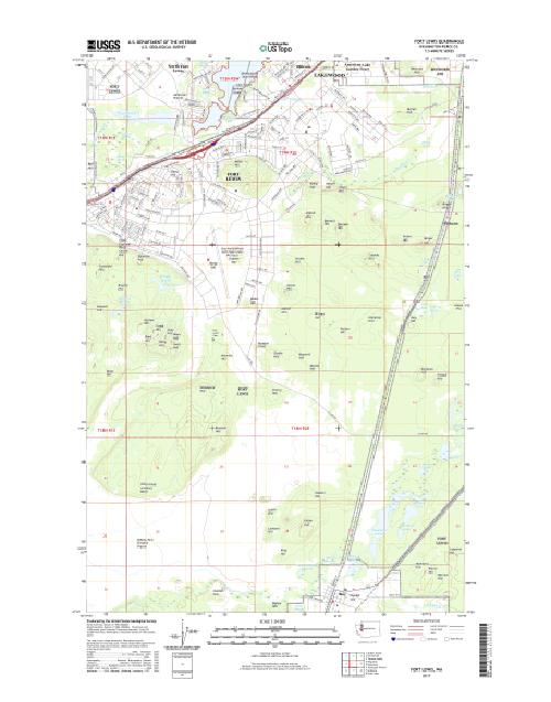 MyTopo Fort Lewis, Washington USGS Quad Topo Map