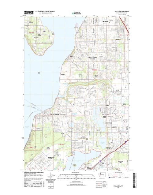 MyTopo Steilacoom, Washington USGS Quad Topo Map