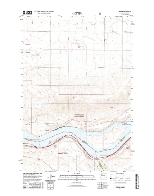 MyTopo Wishram, Washington USGS Quad Topo Map