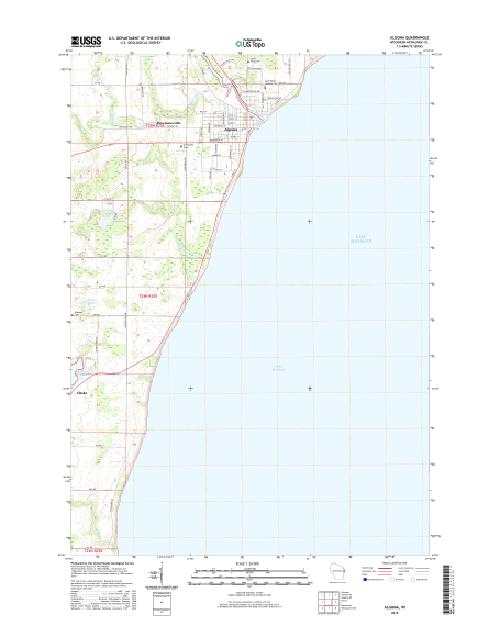 MyTopo Algoma, Wisconsin USGS Quad Topo Map