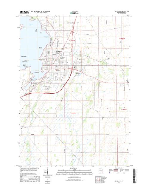 MyTopo Beaver Dam, Wisconsin USGS Quad Topo Map