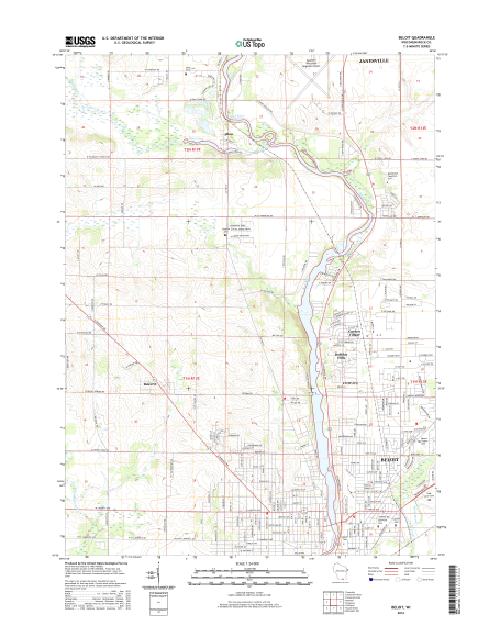 MyTopo Beloit, Wisconsin USGS Quad Topo Map