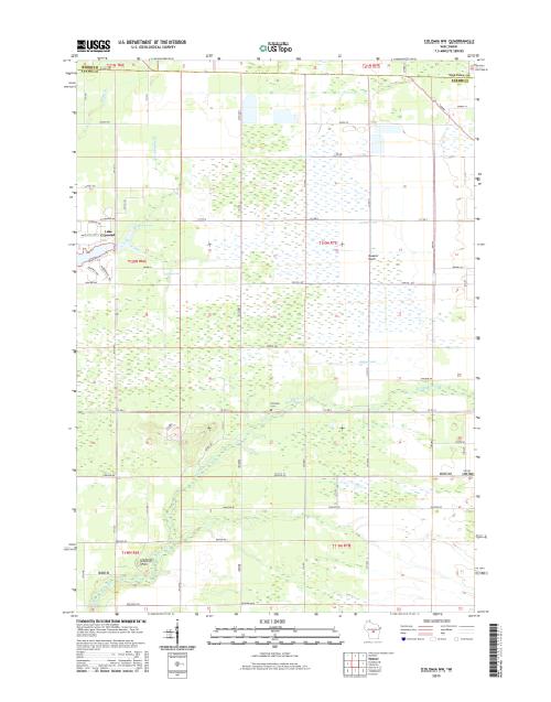 MyTopo Coloma NW, Wisconsin USGS Quad Topo Map