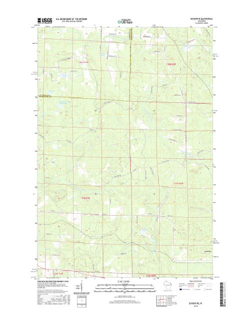 MyTopo Dunbar NE, Wisconsin USGS Quad Topo Map
