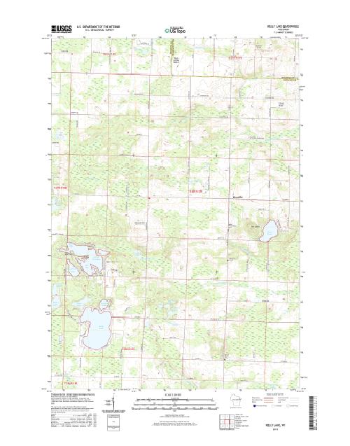 MyTopo Kelly Lake, Wisconsin USGS Quad Topo Map