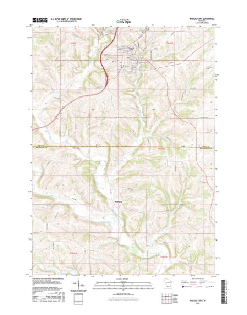 MyTopo Mineral Point, Wisconsin USGS Quad Topo Map
