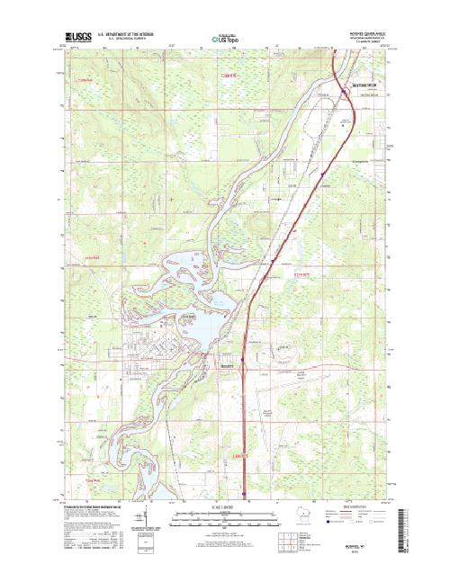 MyTopo Mosinee, Wisconsin USGS Quad Topo Map