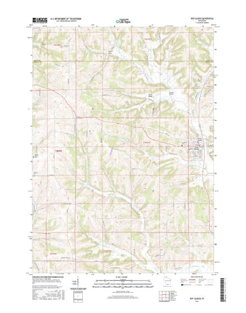 MyTopo New Glarus, Wisconsin USGS Quad Topo Map