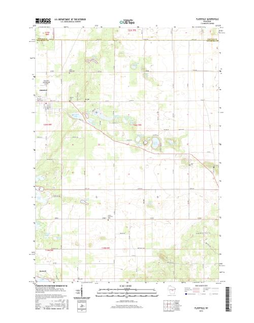 MyTopo Plainfield, Wisconsin USGS Quad Topo Map