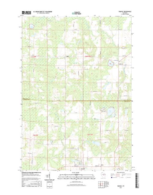 MyTopo Rosholt, Wisconsin USGS Quad Topo Map