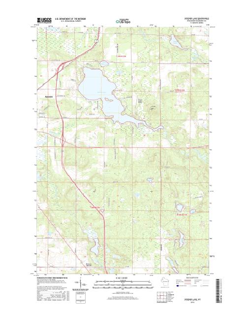 MyTopo Spooner Lake, Wisconsin USGS Quad Topo Map