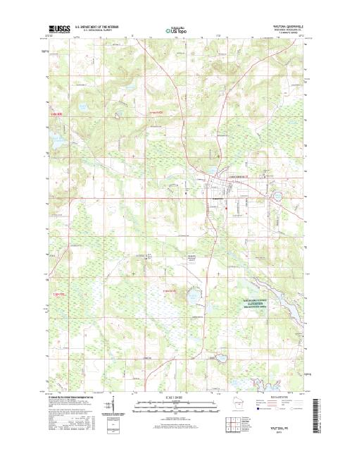 MyTopo Wautoma, Wisconsin USGS Quad Topo Map