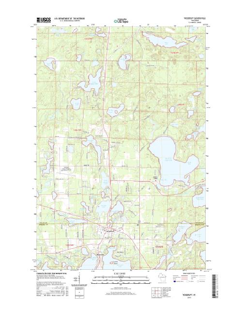 MyTopo Woodruff, Wisconsin USGS Quad Topo Map