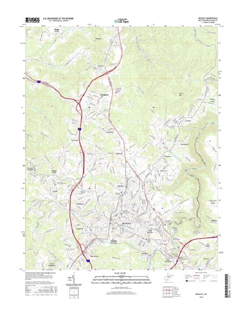 MyTopo Beckley, West Virginia USGS Quad Topo Map