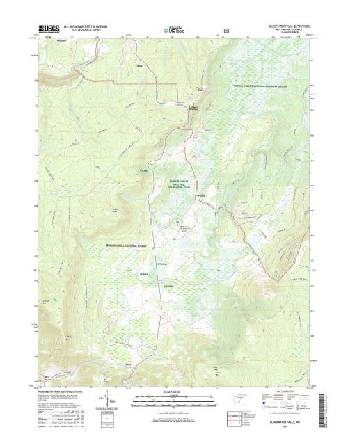 MyTopo Blackwater Falls, West Virginia USGS Quad Topo Map