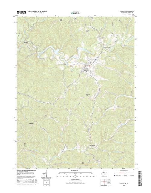 MyTopo Harrisville, West Virginia USGS Quad Topo Map