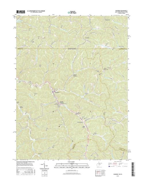 MyTopo Hundred, West Virginia USGS Quad Topo Map