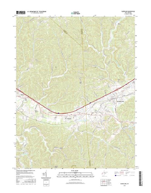 MyTopo Hurricane, West Virginia USGS Quad Topo Map