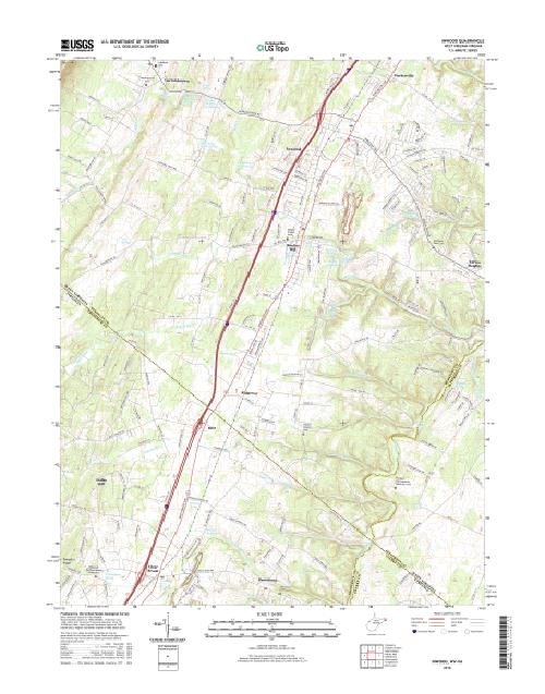 MyTopo Inwood, West Virginia USGS Quad Topo Map