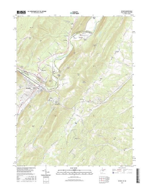 MyTopo Keyser, West Virginia USGS Quad Topo Map