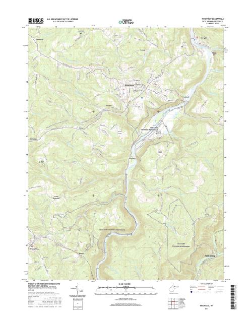 MyTopo Kingwood, West Virginia USGS Quad Topo Map