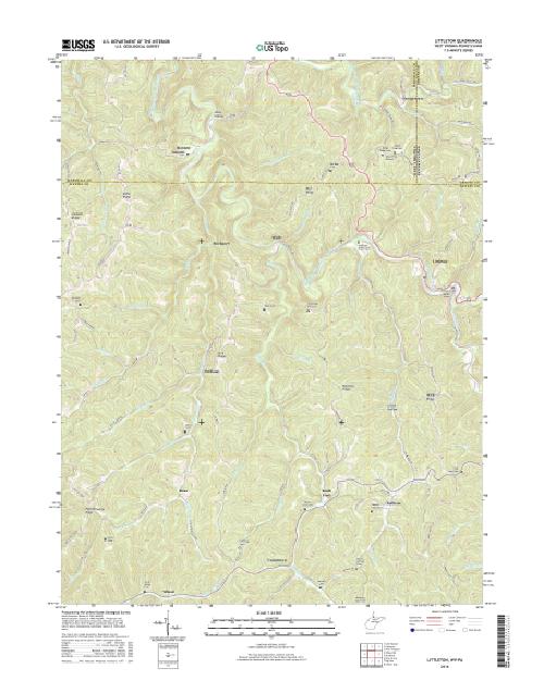 MyTopo Littleton, West Virginia USGS Quad Topo Map