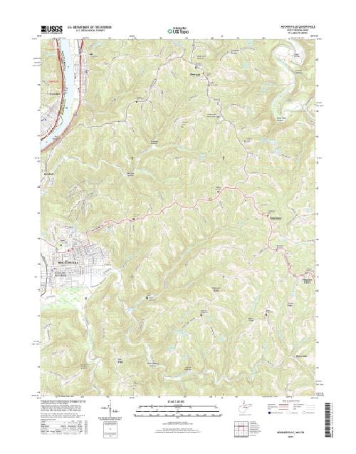 MyTopo Moundsville, West Virginia USGS Quad Topo Map