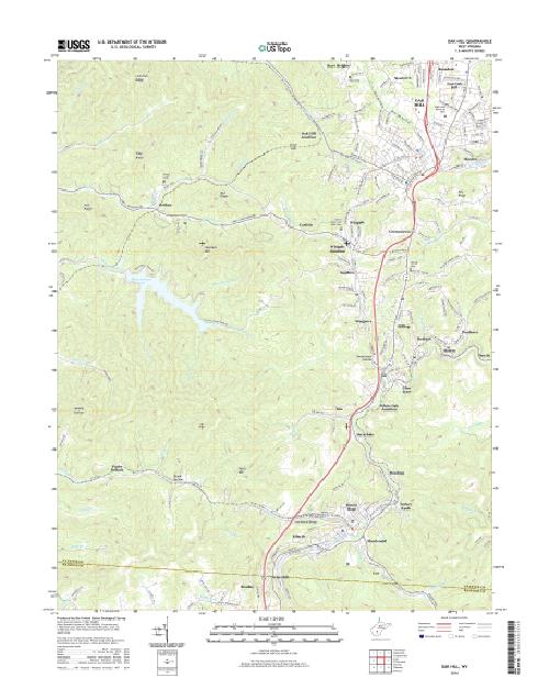 MyTopo Oak Hill, West Virginia USGS Quad Topo Map
