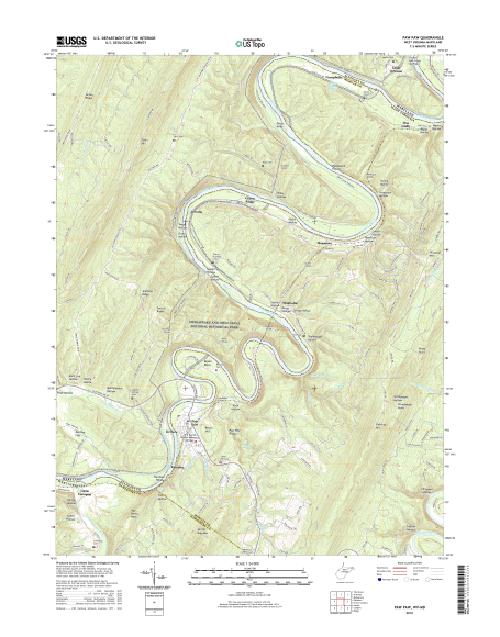 MyTopo Paw Paw, West Virginia USGS Quad Topo Map