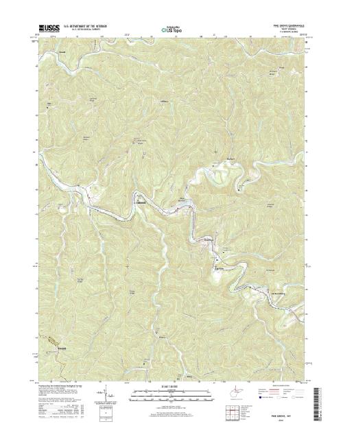MyTopo Pine Grove, West Virginia USGS Quad Topo Map