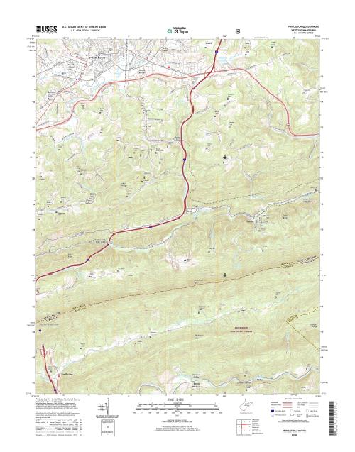 MyTopo Princeton, West Virginia USGS Quad Topo Map